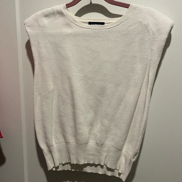 Express Tops - Express Cream Knit Sweater